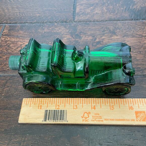 Vintage Avon Car Decanter Green Glass Bottle Empty Cologne Collectible Man Cave - Picture 9 of 16